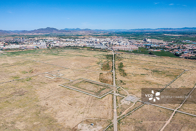 航拍内蒙古巴林左旗辽上京遗址图片素材