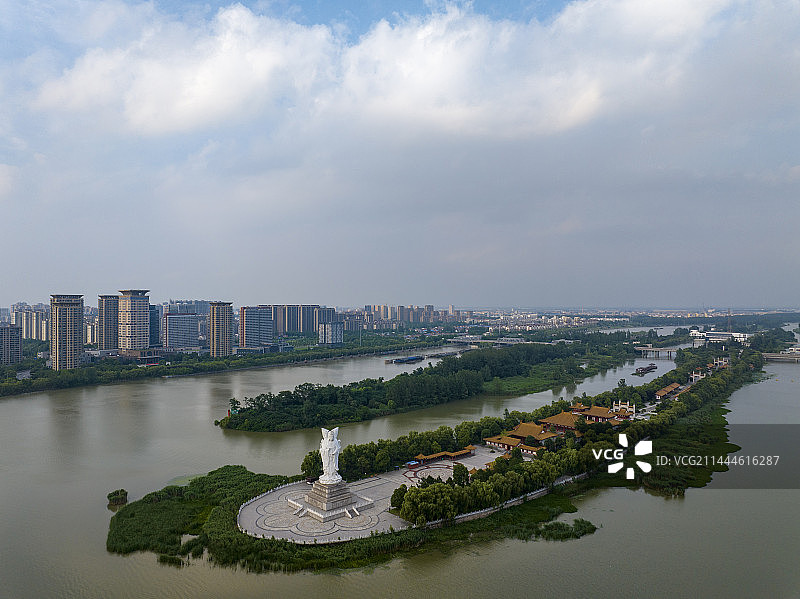 千里运河最美县江苏宿迁泗阳县城市风光图片素材