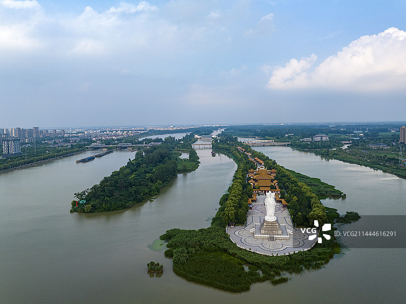 千里运河最美县江苏宿迁泗阳县城市风光图片素材