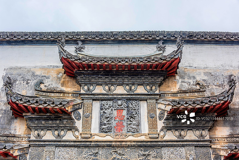 中国安徽黄山黟县宏村汪氏宗祠图片素材