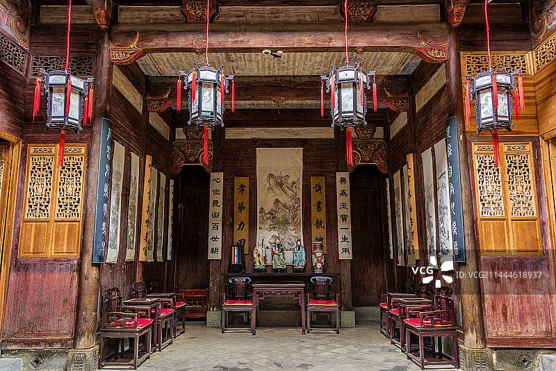 中国安徽黄山黟县宏村承志堂图片素材