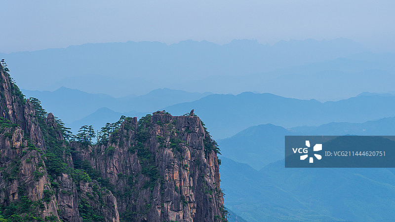 安徽黄山风景区猴子观海图片素材