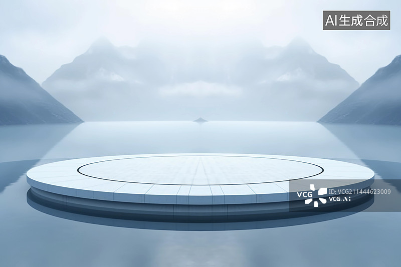 【AI数字艺术】自然风光道路平台图片素材