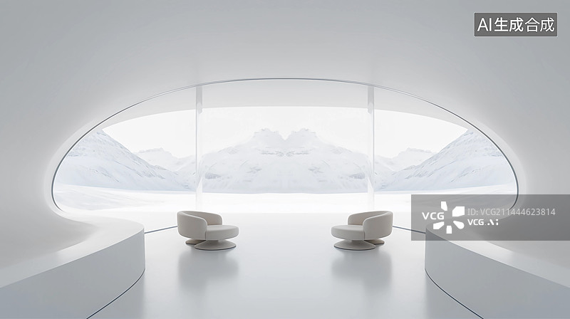 【AI数字艺术】艺术中心建筑空间图片素材