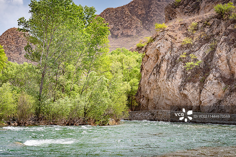 夏天官厅山峡幽州峡谷永定河大峡谷图片素材