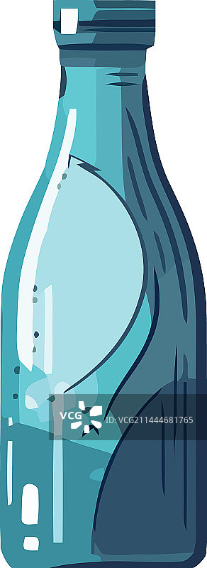 透明蓝色液体玻璃瓶图片素材