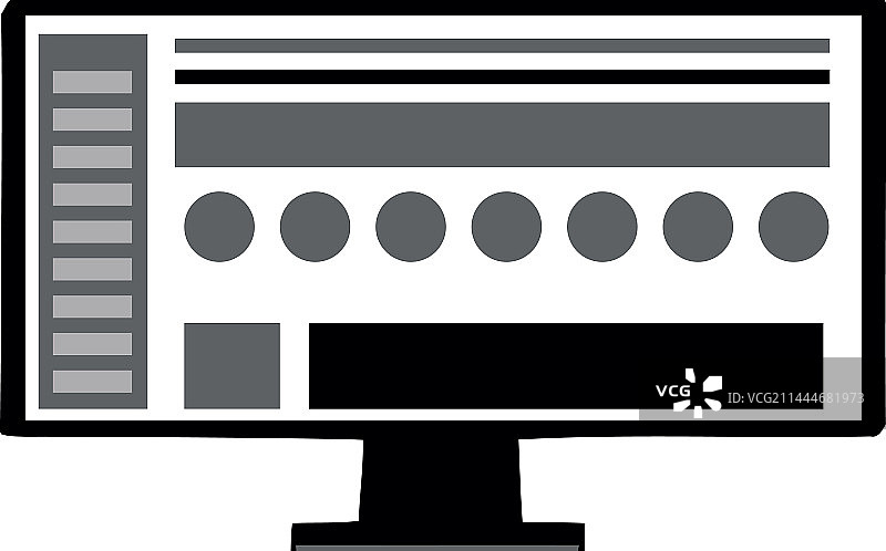 数字显示器图标电脑设备控制图片素材