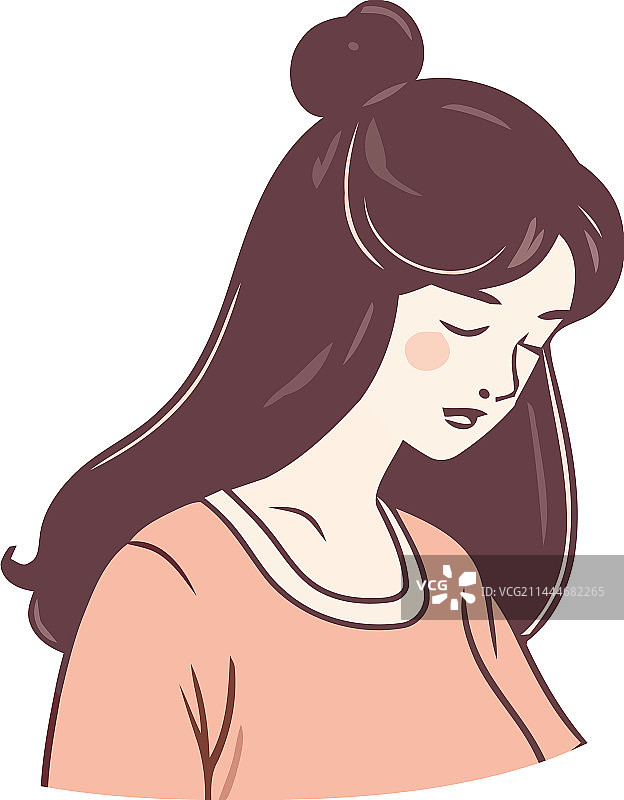 笑容灿烂的长发时尚女人图片素材