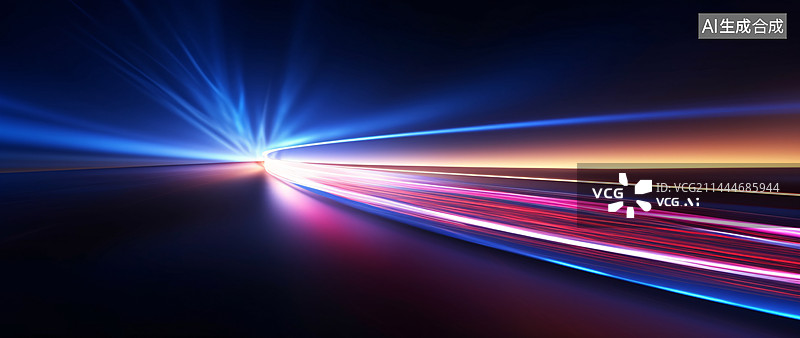 【AI数字艺术】未来科技线条背景与光效果,带有科技感的赛博朋克风背景素材图片素材