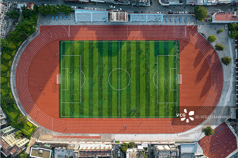 厦门人民体育场俯拍视角图片素材