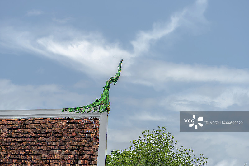 老挝琅勃拉邦漂亮的香通寺建筑物图片素材