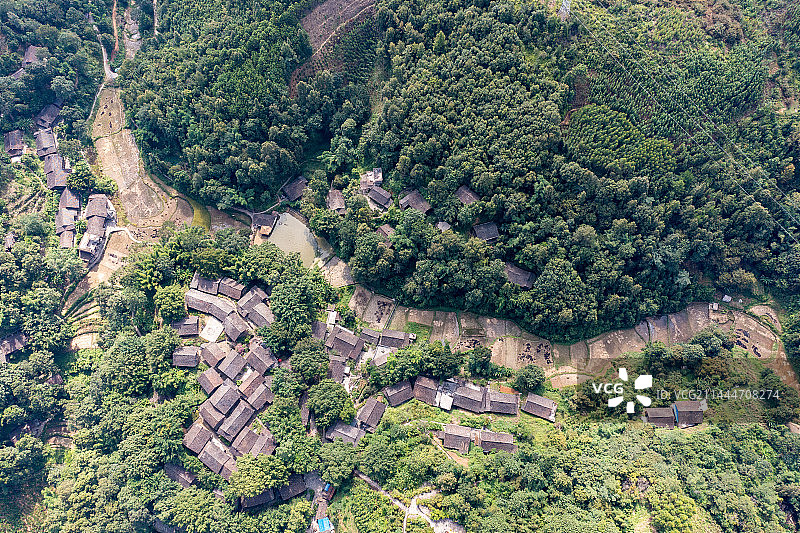 贵州南龙古寨航拍图片素材
