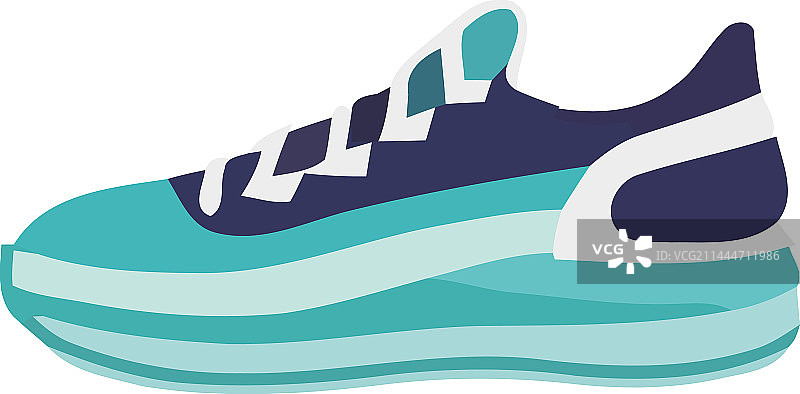 蓝色运动鞋符号设计图片素材