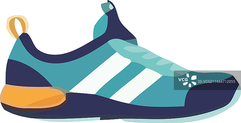 蓝色运动鞋符号设计图片素材