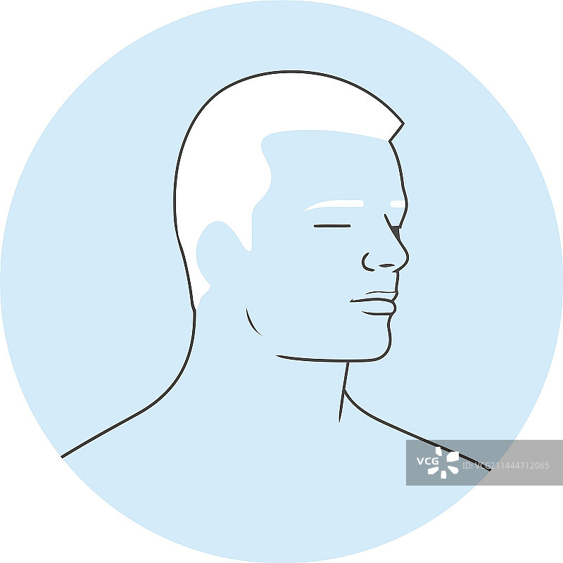 健壮男人的现代剪影图标图片素材