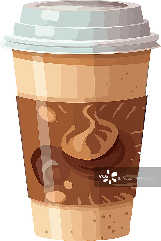 带盖的一次性热咖啡杯图片素材