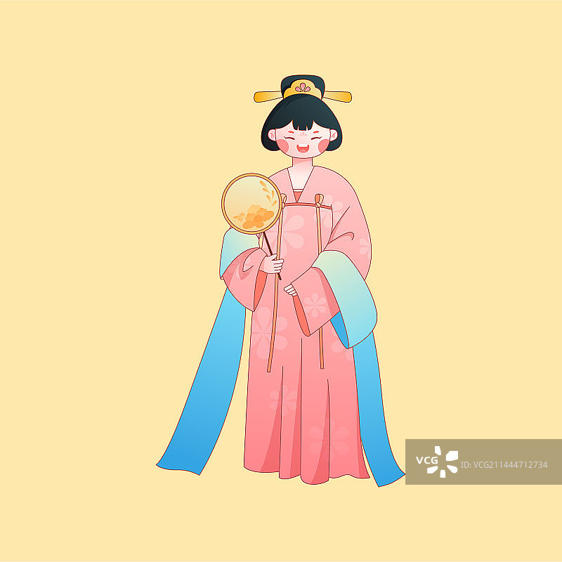 传统唐朝古风美女人物图片素材