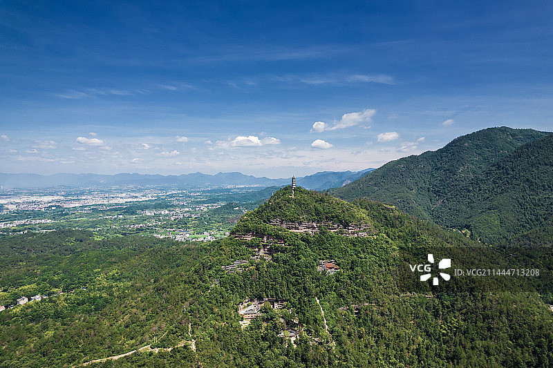 天台县赤城景区赤城山图片素材