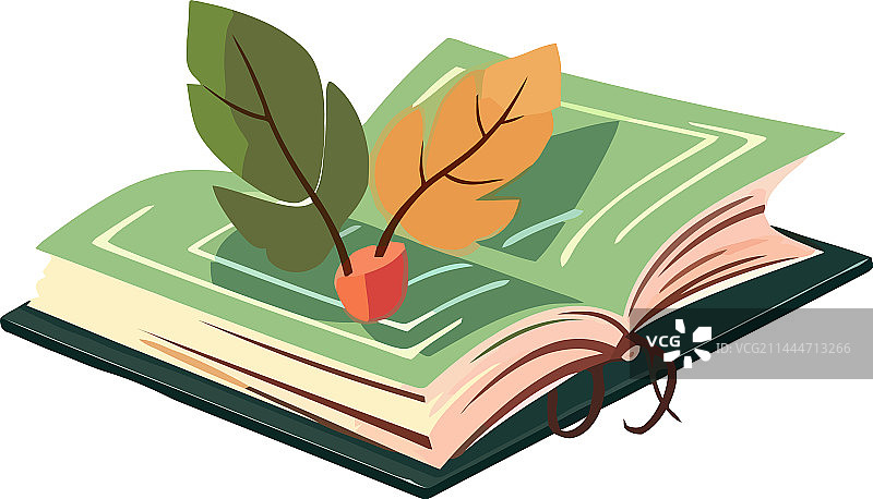 在自然环境中阅读课本图片素材