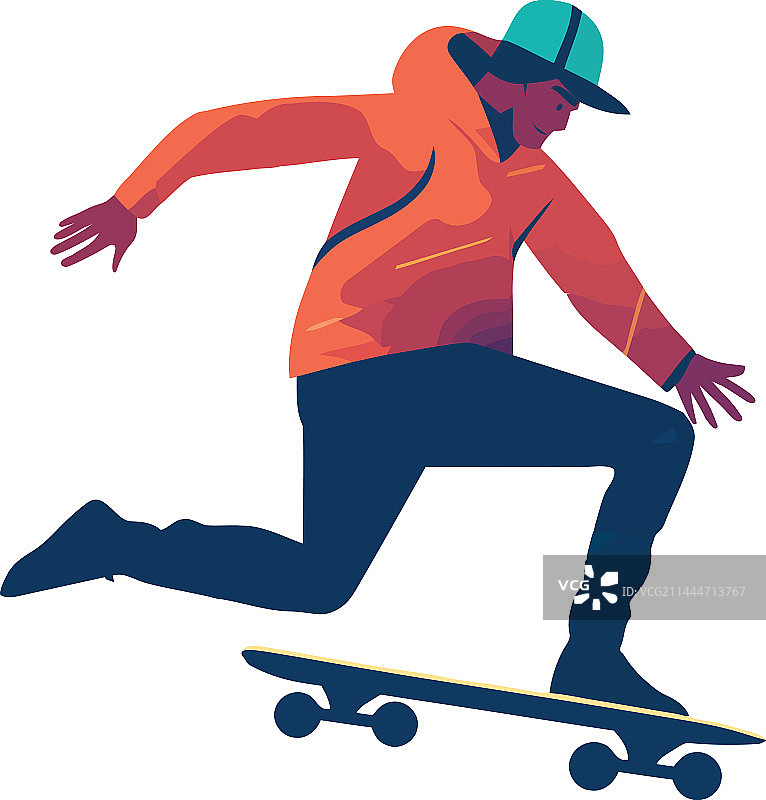 创意滑板运动跨越危险图片素材