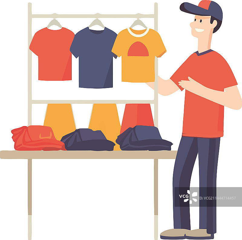 男士时尚衬衫、裤子和牛仔裤图片素材