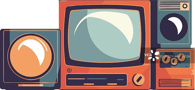 老式无线电广播设备图片素材