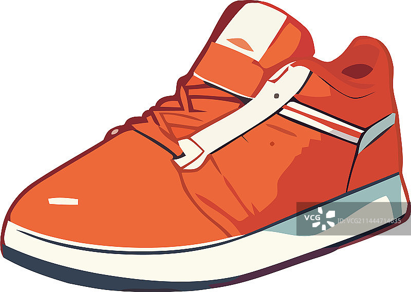 白色背景上的现代运动鞋图片素材