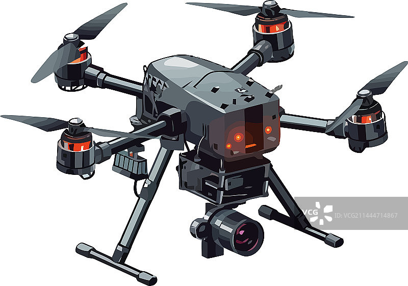 未来无人机悬停在空中图片素材