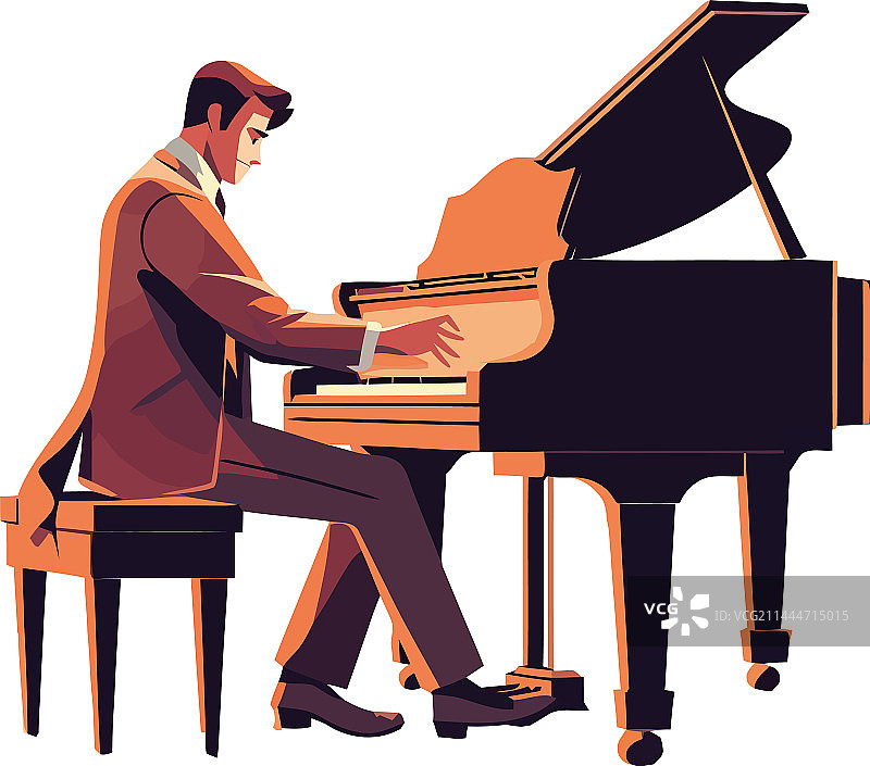演奏古典旋律的音乐家图片素材