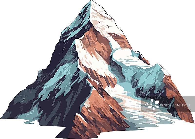 冰雪冒险山峰图片素材