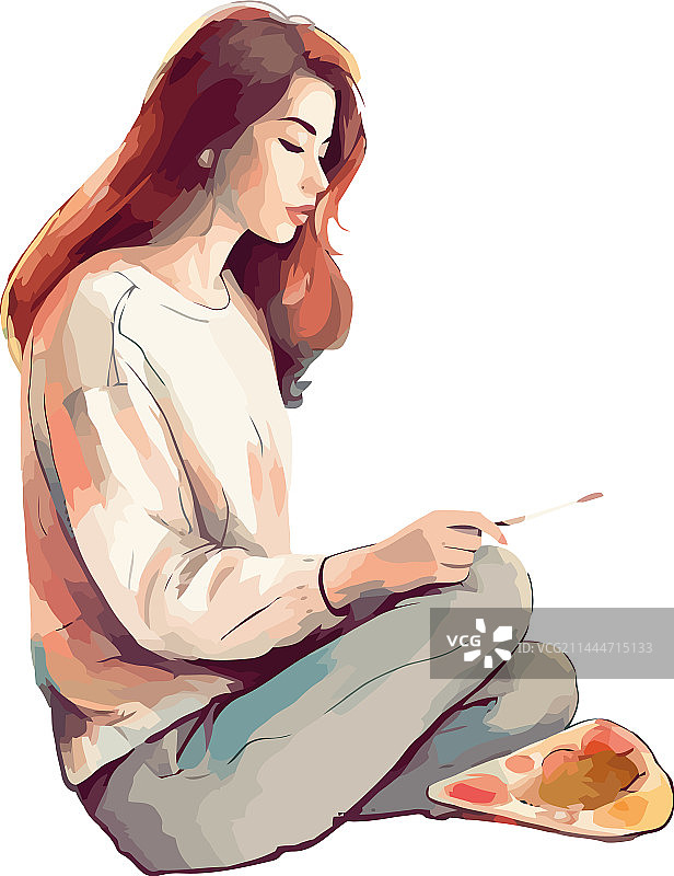 穿着休闲服装的快乐女孩图片素材