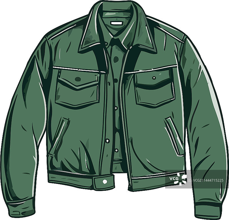 带拉链和口袋的男士夹克图片素材