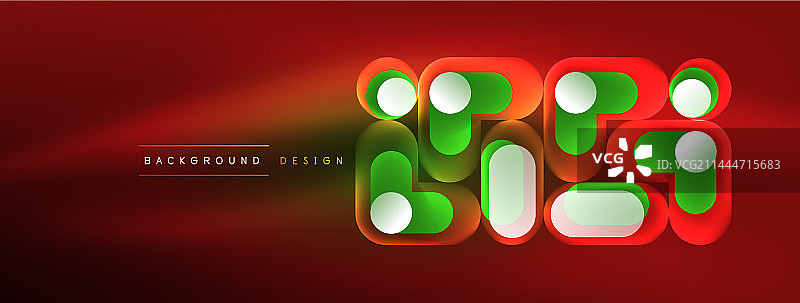 霓虹圆抽象背景模板图片素材