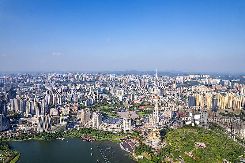 中国湖南省株洲天元区城市风光图片素材