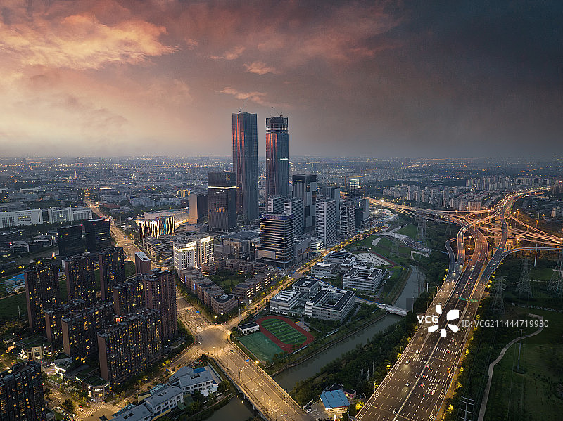 张江科学之门双子塔图片素材