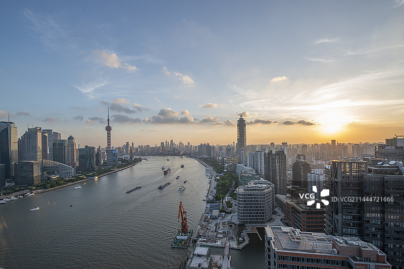 上海风光--北外滩落日图片素材