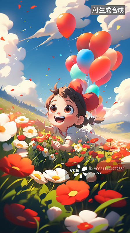 【AI数字艺术】儿童户外活动插画图片素材