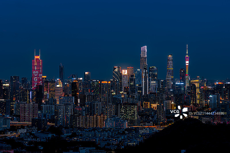 天河中央商务区夜景图片素材