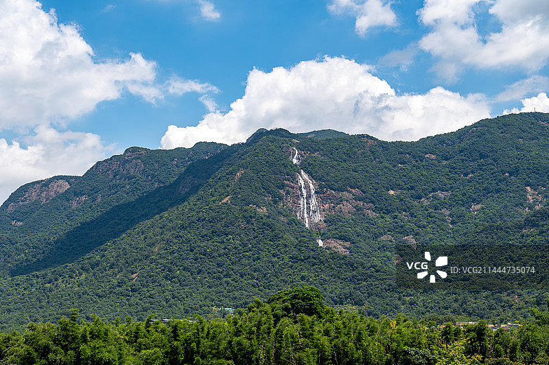 白水仙瀑图片素材