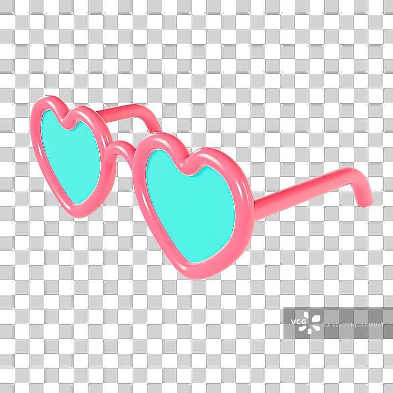 C4D立体卡通眼镜太阳镜元素图片素材