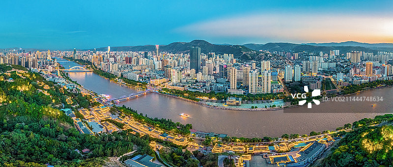 甘肃兰州夜色图片素材