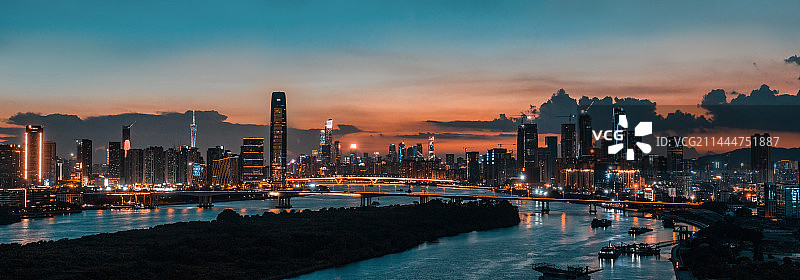 广州晚霞图片素材