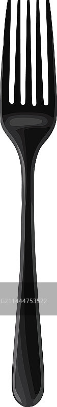 黑色叉子图片素材