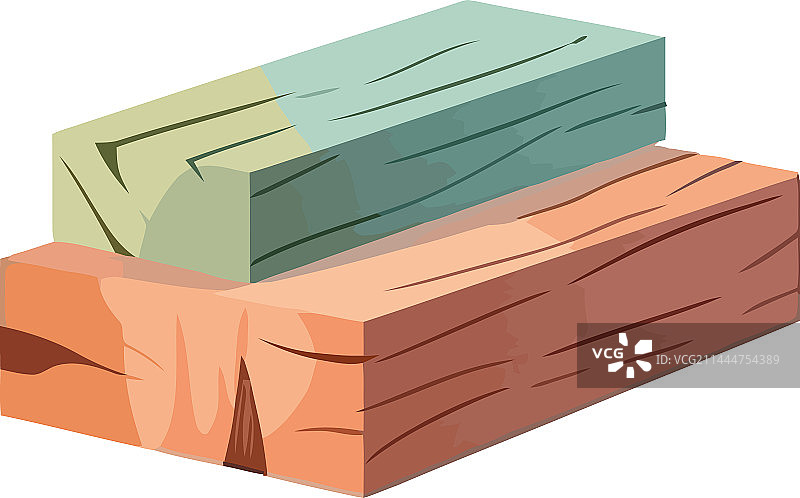 堆叠的木块（白色背景）图片素材