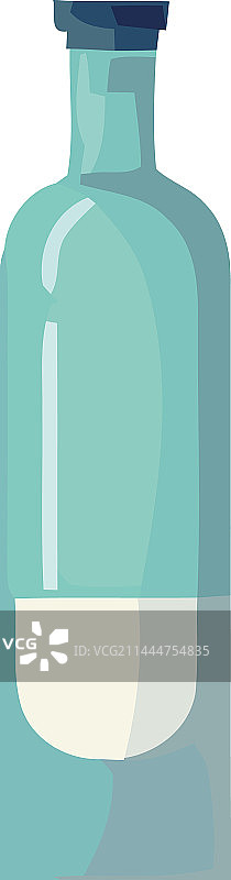 蓝色液体透明玻璃瓶图片素材