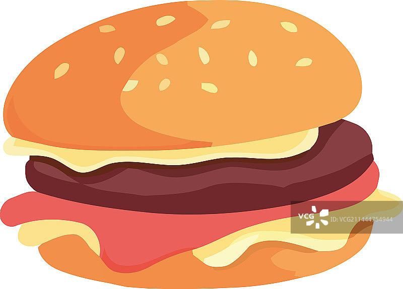 含烤肉的美味芝士汉堡图片素材
