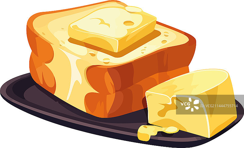 美味黄油面包图片素材