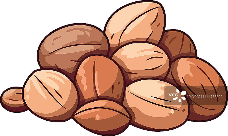 健康坚果堆图片素材