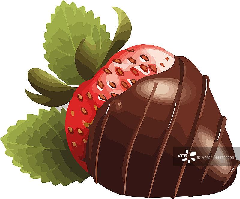 新鲜草莓甜点图片素材