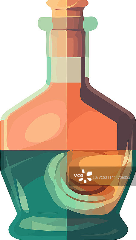 酒瓶带来的奢华饮品图片素材